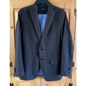 Banana Republic Linen Blend Italian Fabric Gray Men's Blazer Tailored Fit SZ 40R